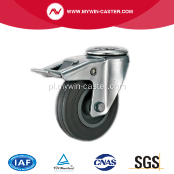 3,5 '' kółka obrotowe z pustą nitką, szarą gumą PP Core Wi kółka przemysłowe